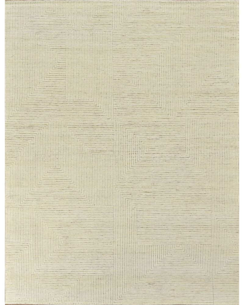 Fine Enzo Collection Natural Wool Modern 11.9 x 9