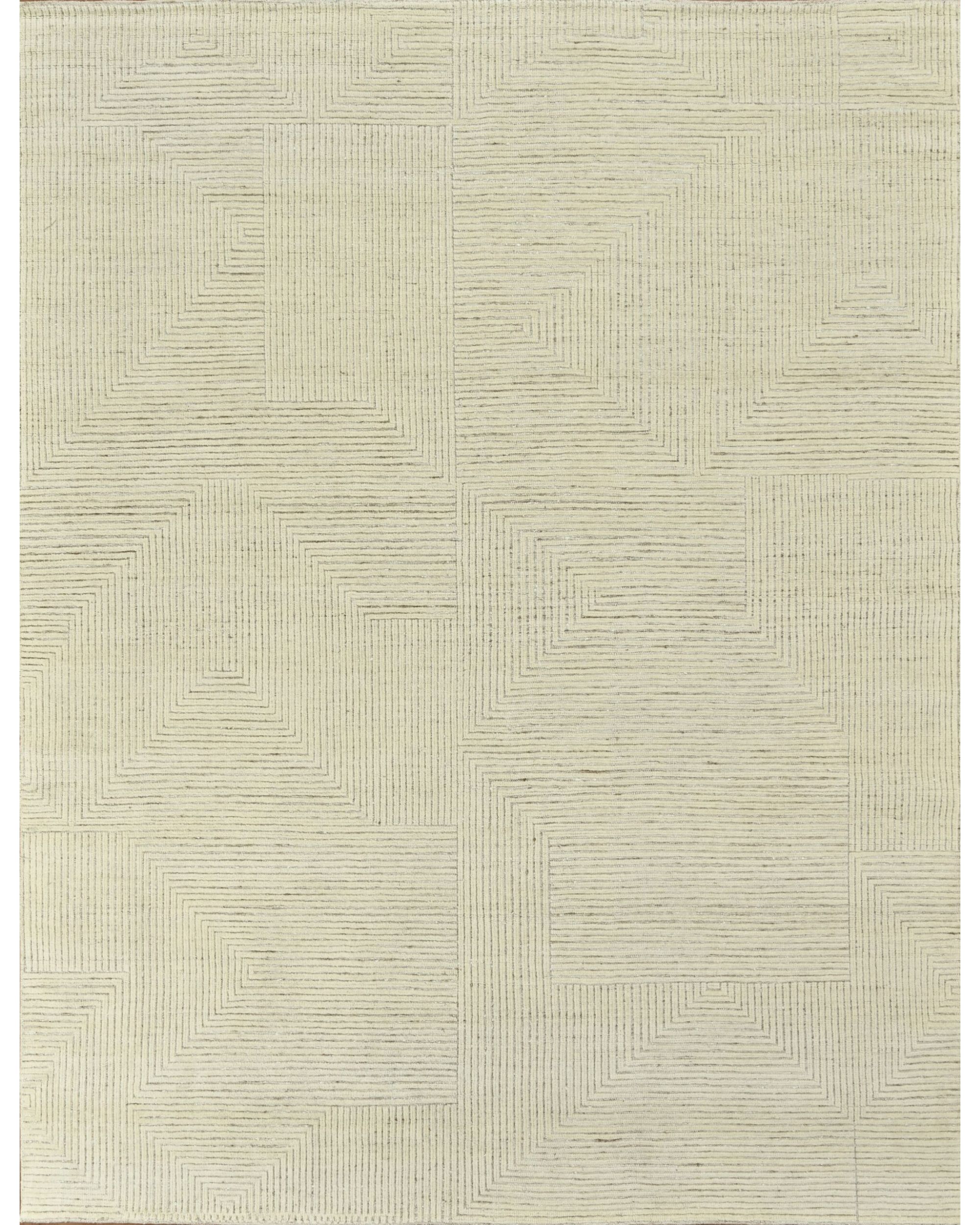 Fine Enzo Collection Natural Wool Modern 11.9 x 9