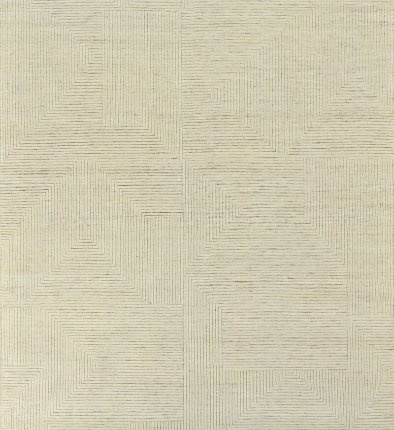 Fine Enzo Collection Natural Wool Modern 11.9 x 9