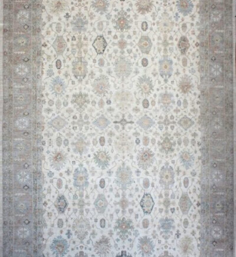 100% Fine Wool Oushak 19.5 x 13.10