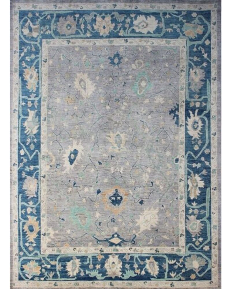 100% Fine Wool Oushak 12.2 x 9.1