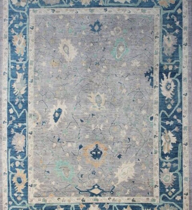 100% Fine Wool Oushak 12.2 x 9.1
