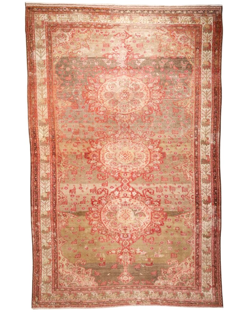 Antigue Persian Malayer 9.1 x 5.8