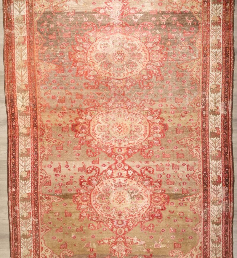 Antigue Persian Malayer 9.1 x 5.8