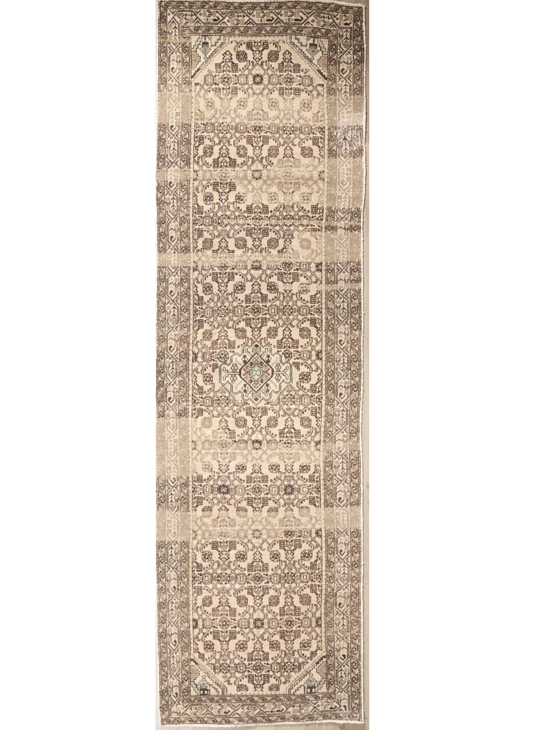 Antique Vintage Persian Hamedan 12.8 x 3.7