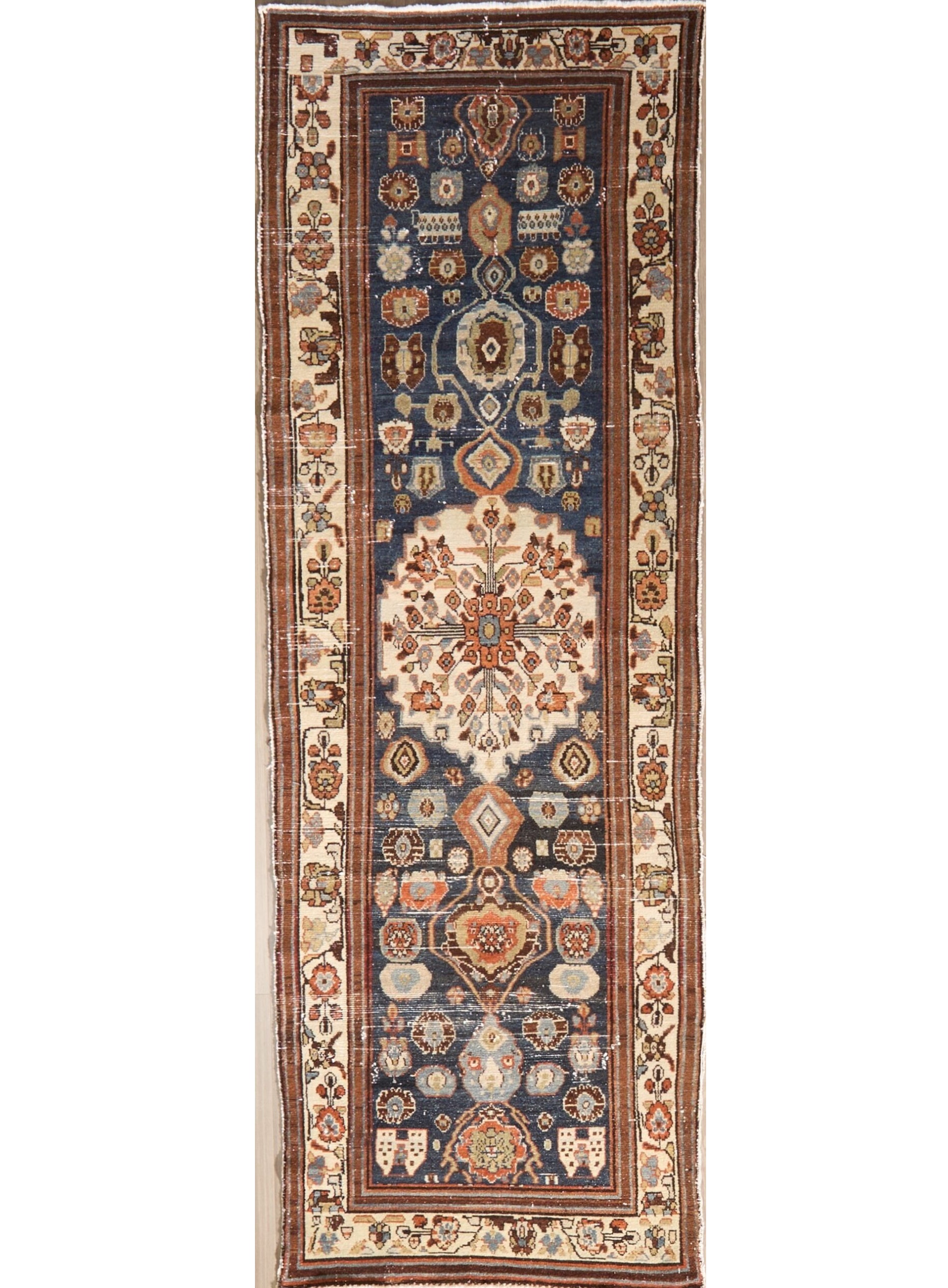 Antique Persian Bakhtiyari 9.4 x 3.5