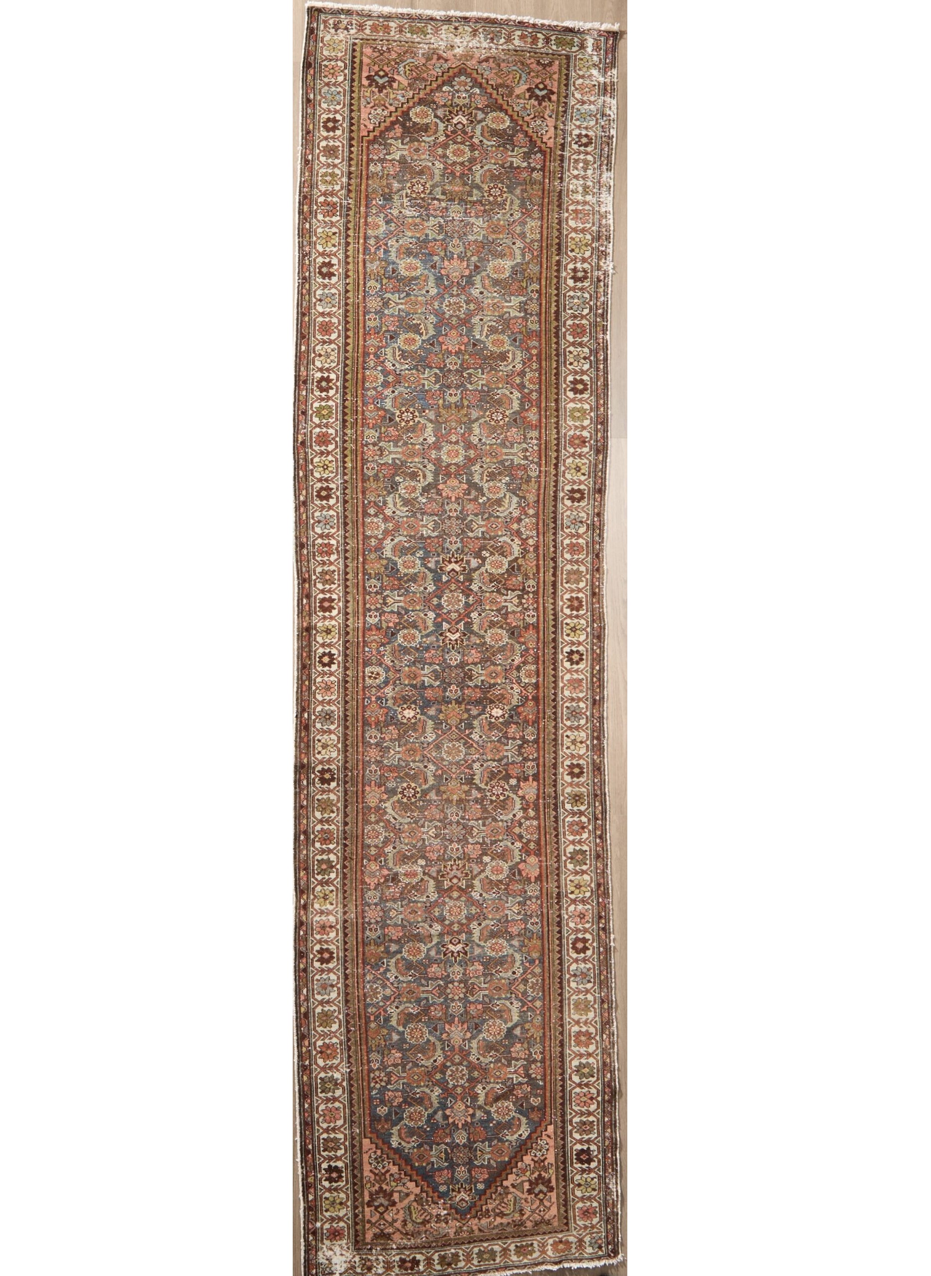 Antique Vintage Hamedan 13.3 x 3.5