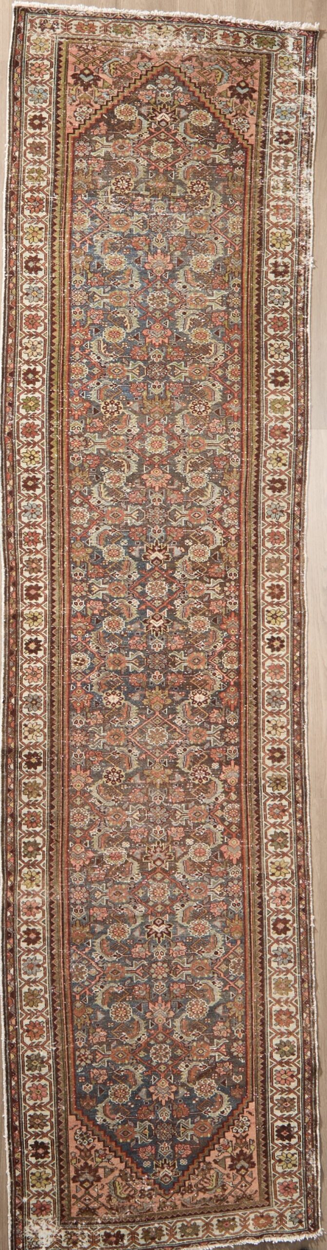 Antique Vintage Hamedan 13.3 x 3.5