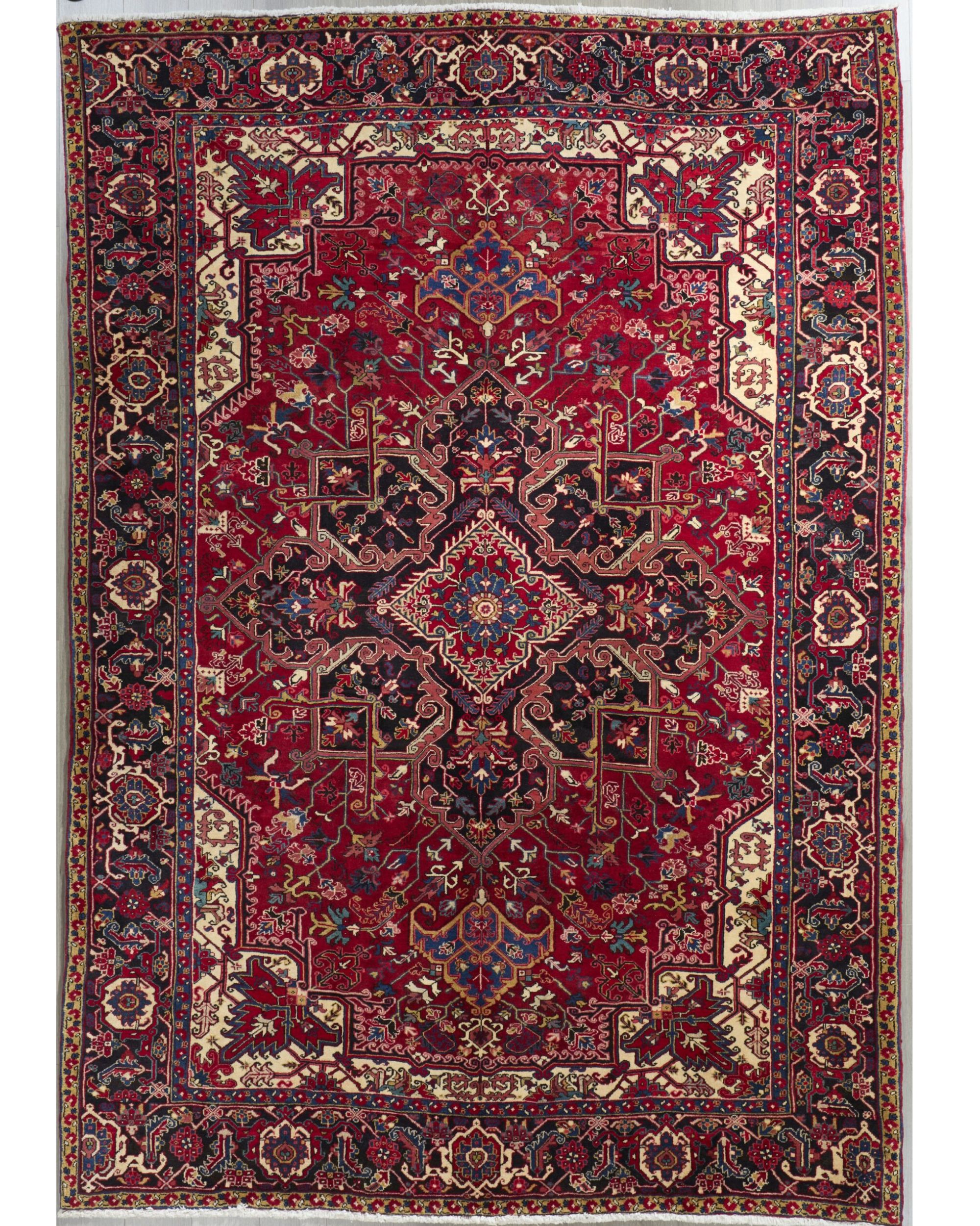 Fine Old Persian Heriz 11.3 x 8.1