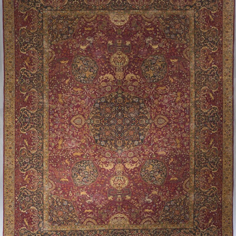 Fine Tabriz Hunting Design 12 x 9