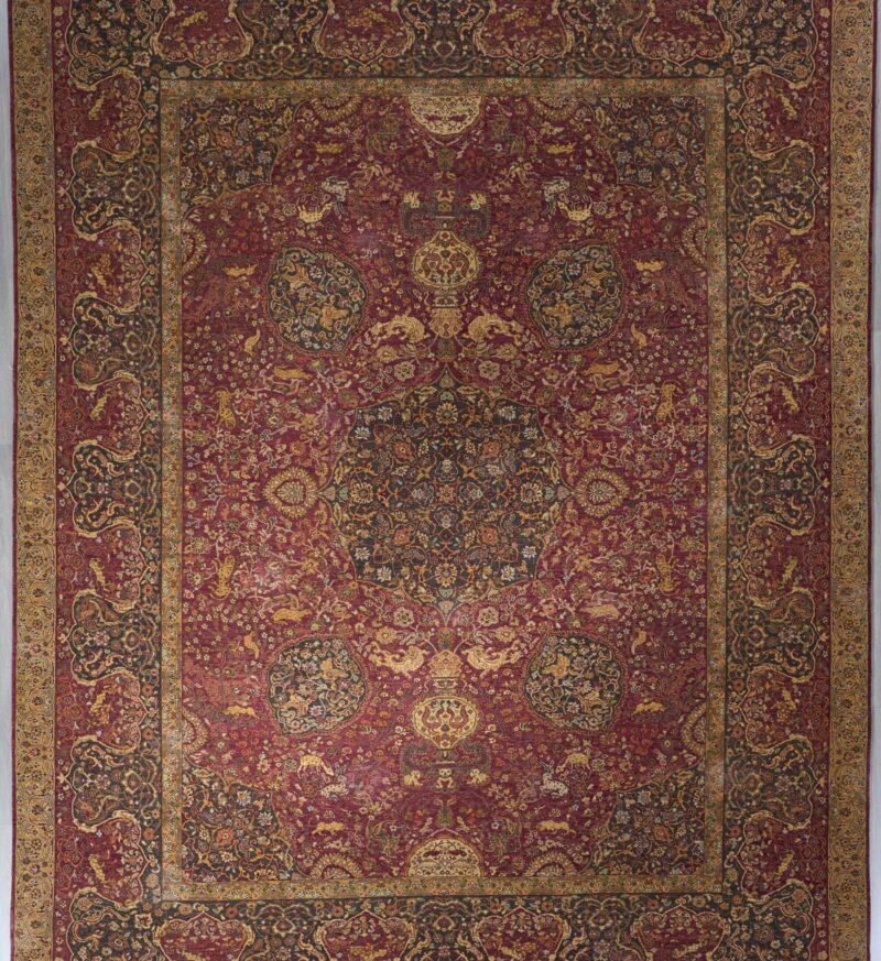 Fine Tabriz Hunting Design 12 x 9