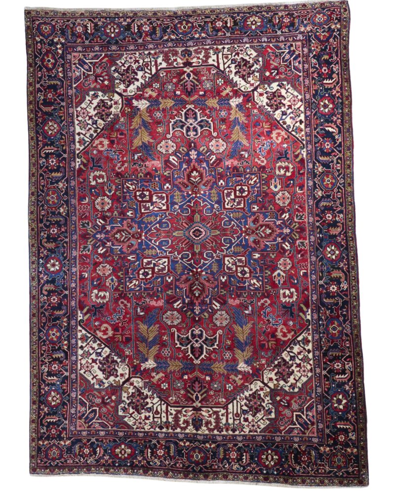 Old Persian Heriz 11.9 x 9
