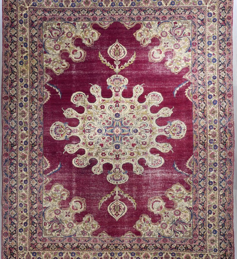 Antique Persian Lavar Kerman 11.5 x 9
