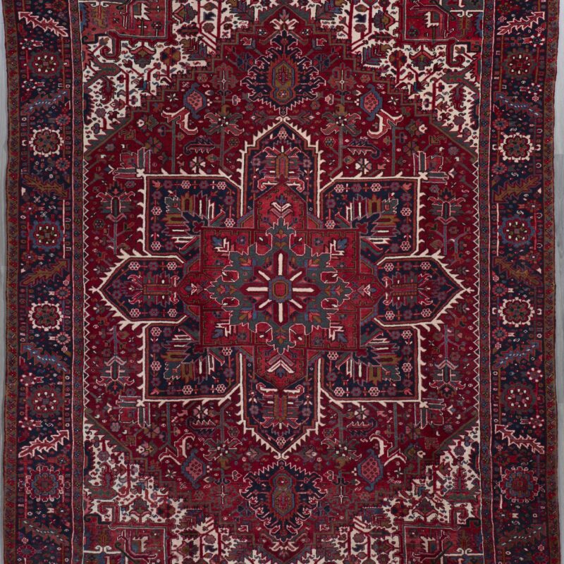 Old Persian Heriz 12.2 x 9.1
