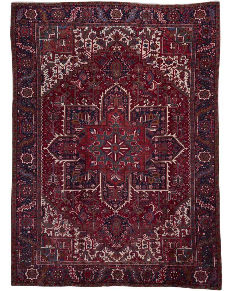 Old Persian Heriz 12.2 x 9.1