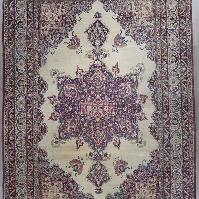 Antique Persian Lavar Kerman 13 x 9