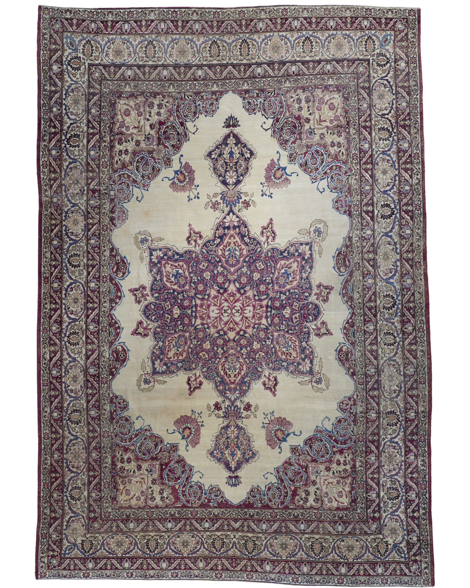 Antique Persian Lavar Kerman 13 x 9