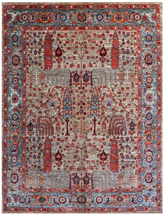 Fine Tree of life Tabriz design 10.1 x 7.10