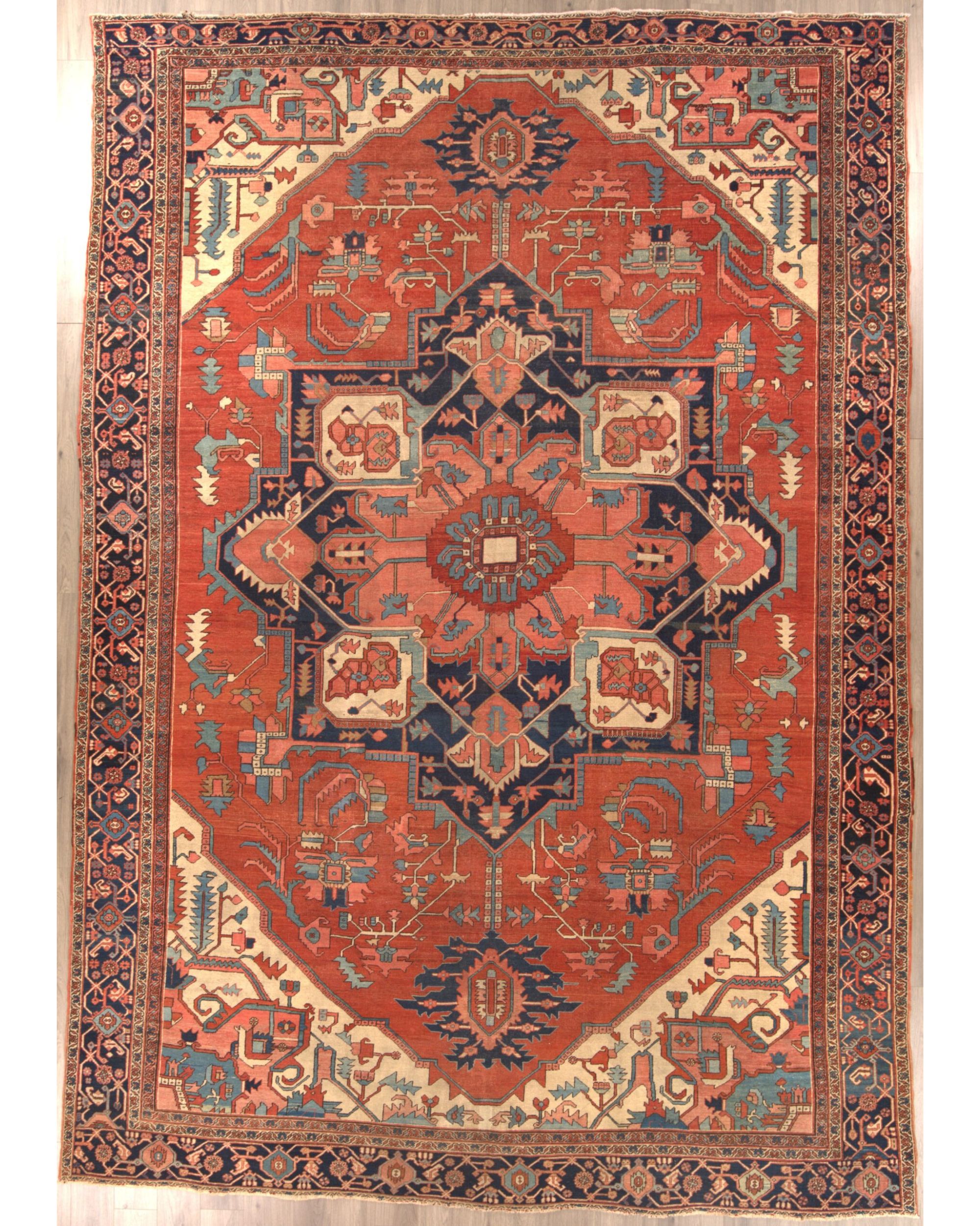 Antique Persian Serapi 17.1 x 12