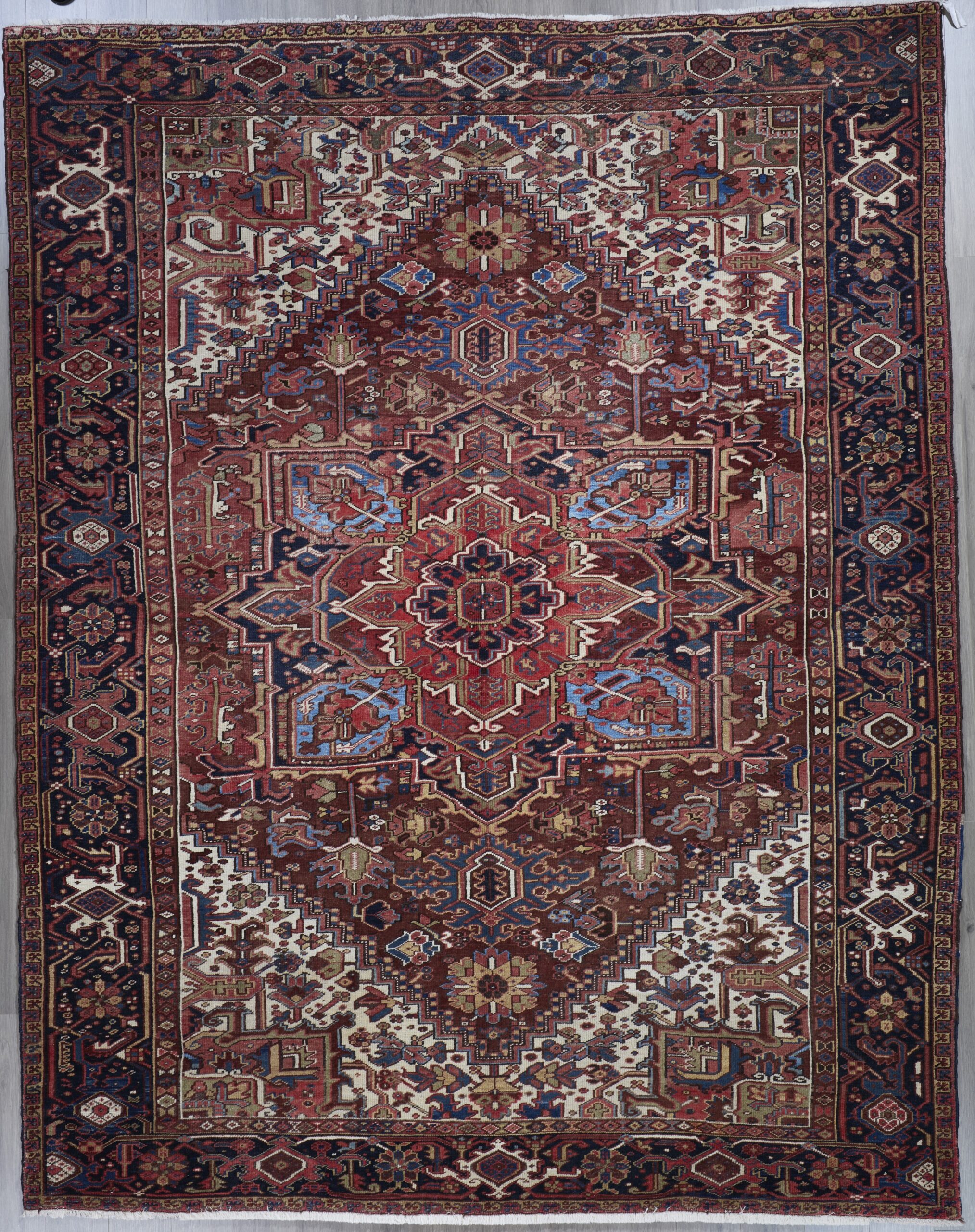 Antique Persian Heriz 12.2 x 9.2
