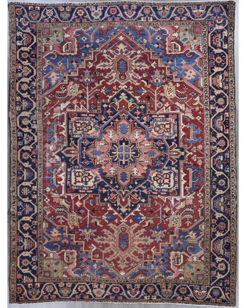 Antique Persian Heriz Serapi 12.2 x 9