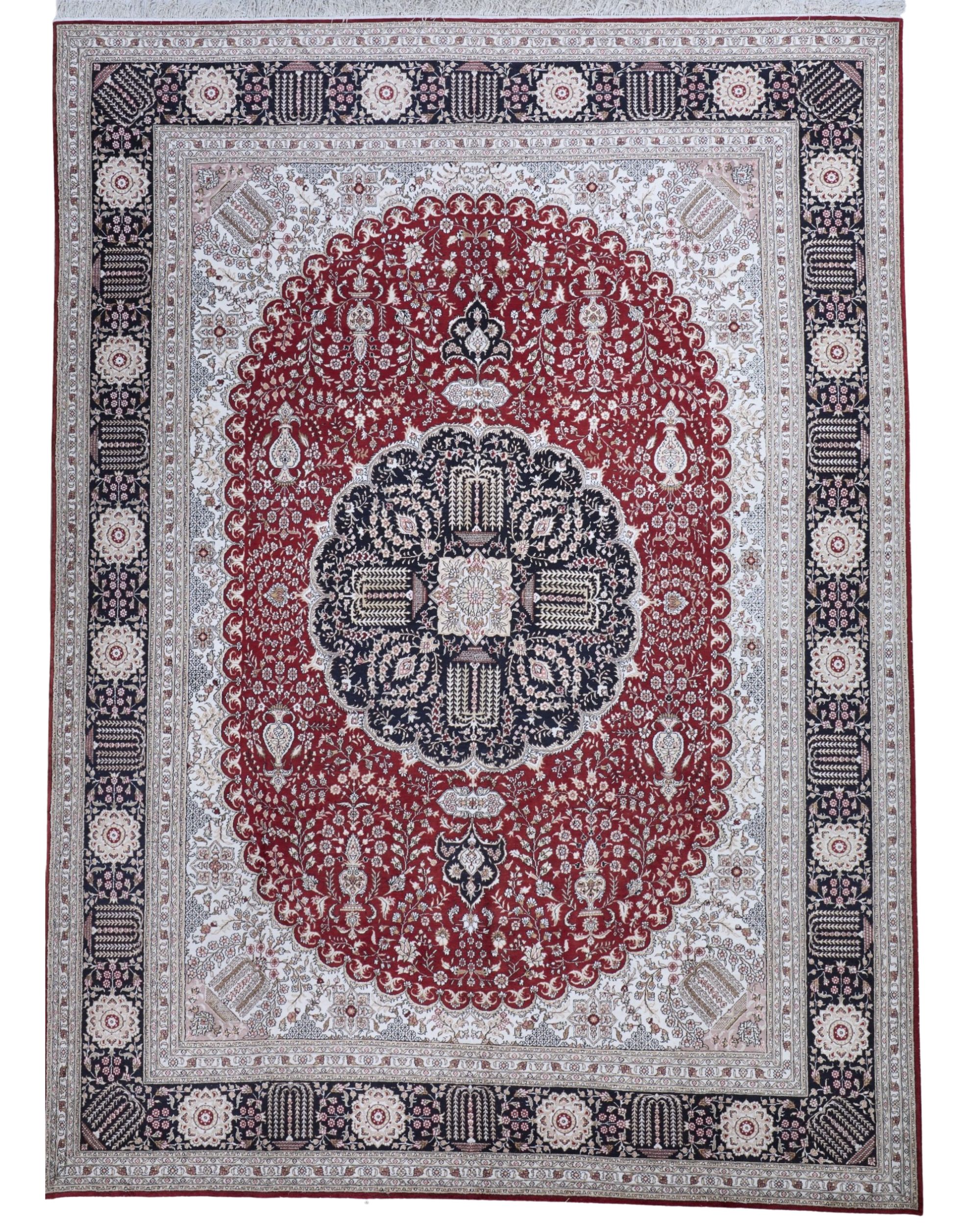 Fine All Silk Sino Isfehan Design 12 x 9