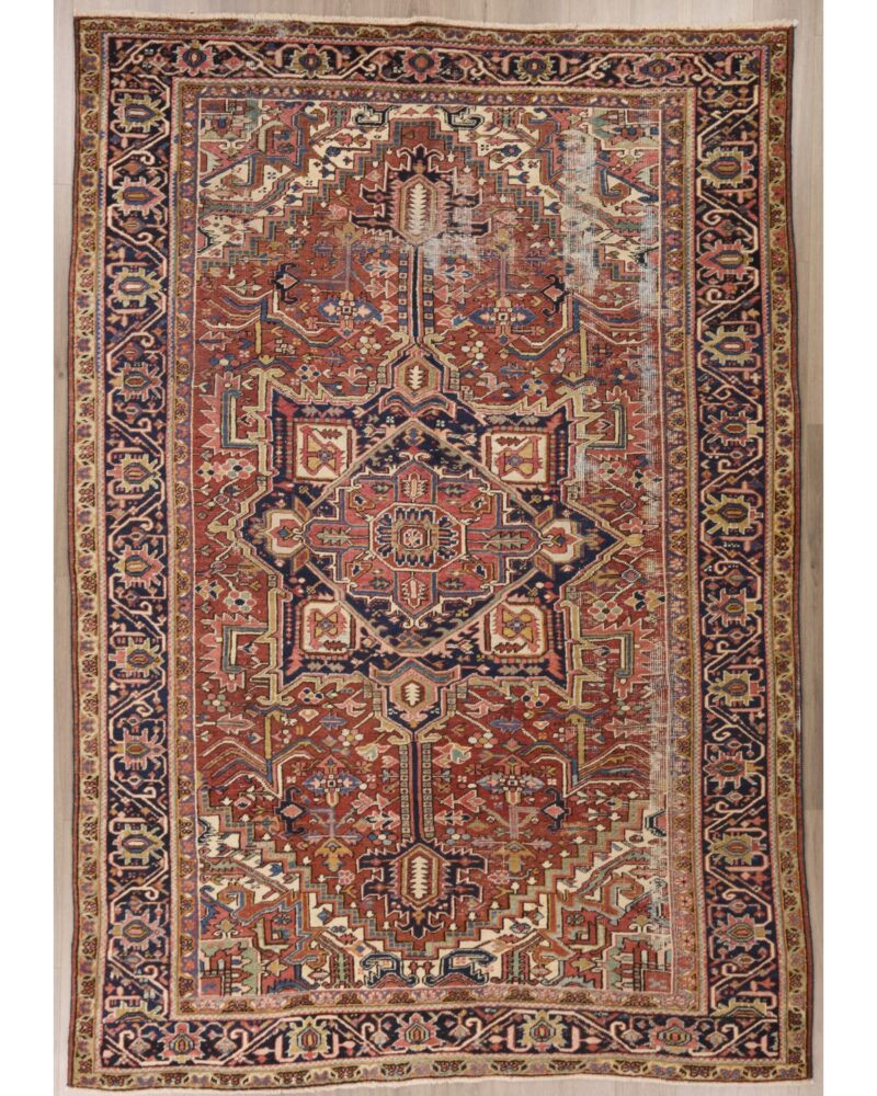 Antique Persian Heriz 10.8 x 7.5