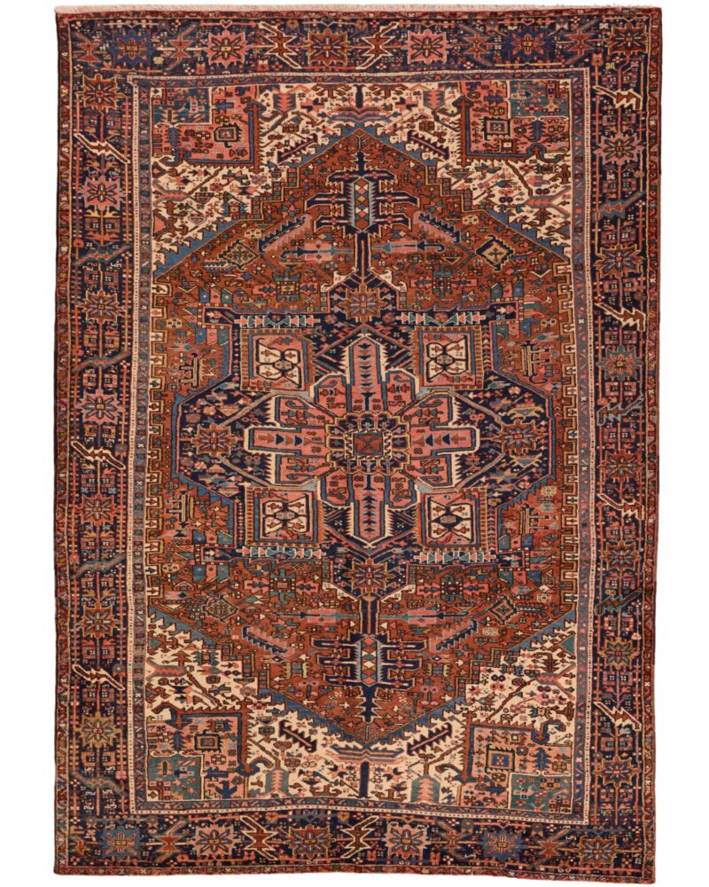 Antique Persian Heriz 10.8 x 7.9
