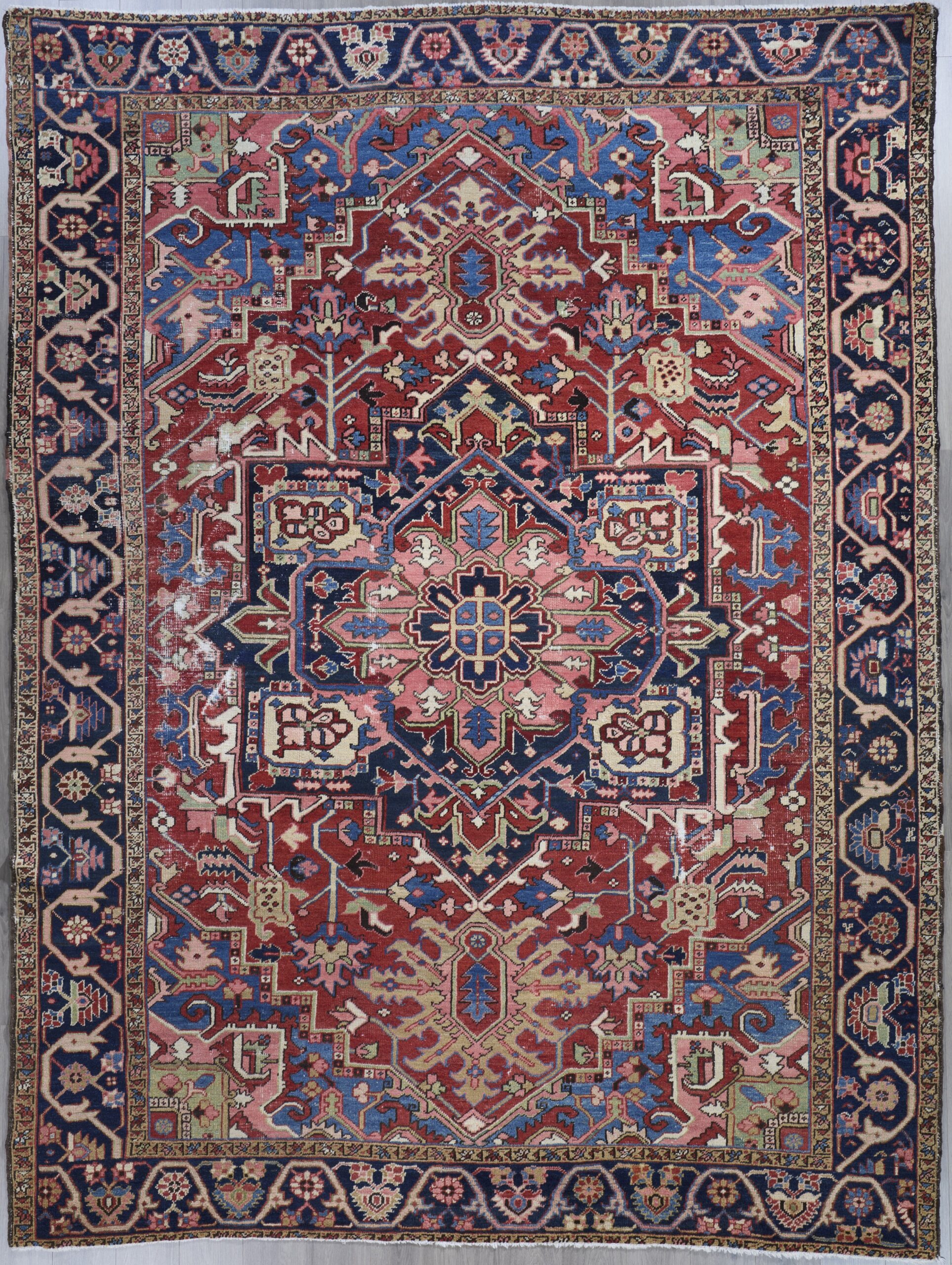 Antique Persian Heriz 10 x 8.1