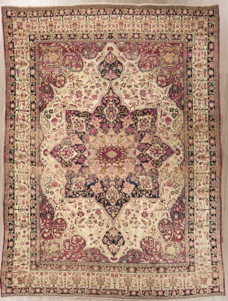 Antique Lavar Kerman 11.3 x 8.9
