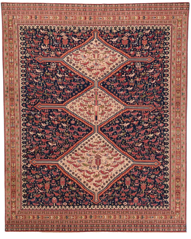 Fine Ghashghaee Design 9.9 x 8.2