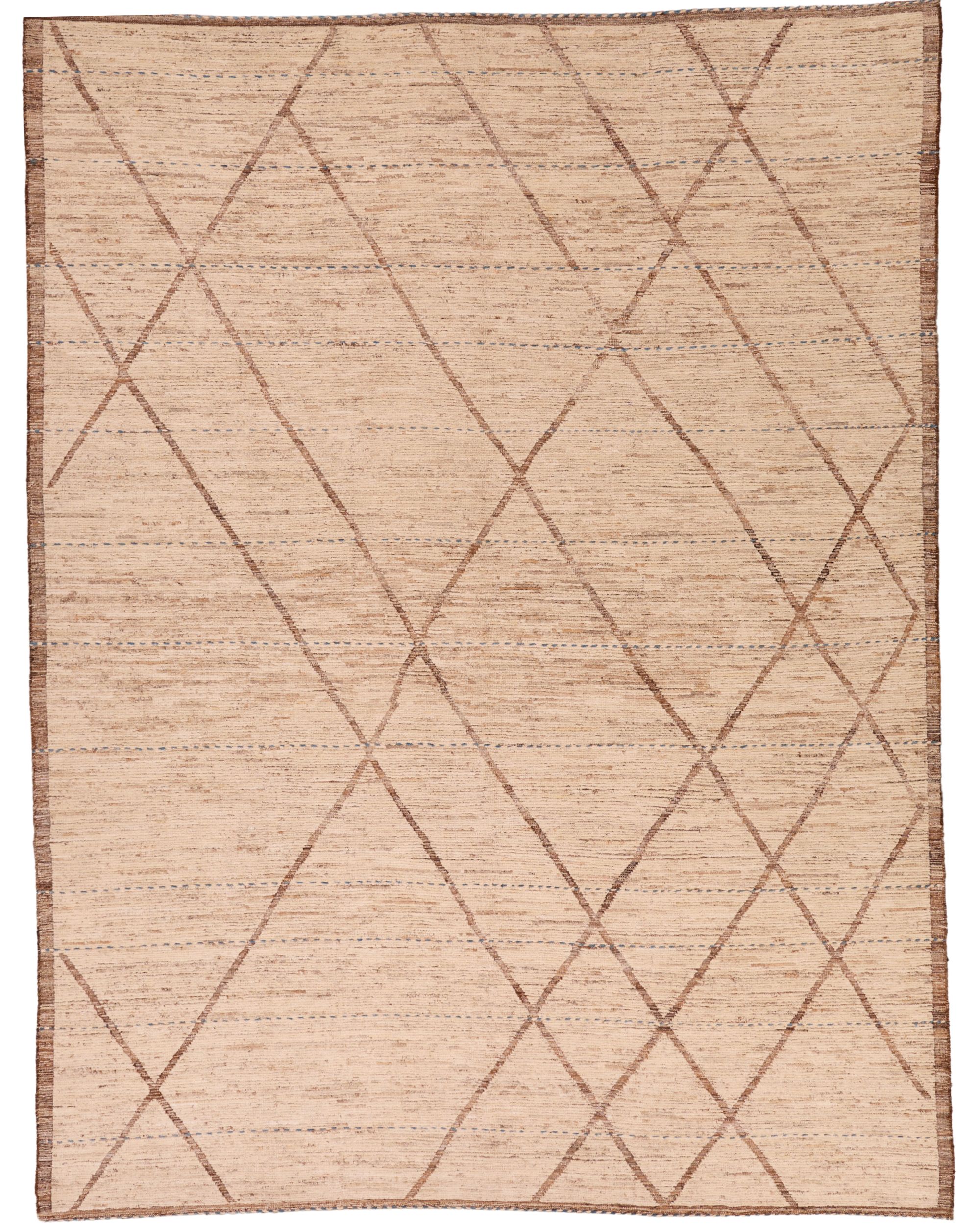 Fine Neutral Modern Moroccan Design 13 x 10.4