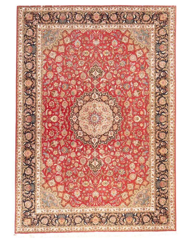 Fine Silk & Wool Persian Tabriz 11.8 x 8.4